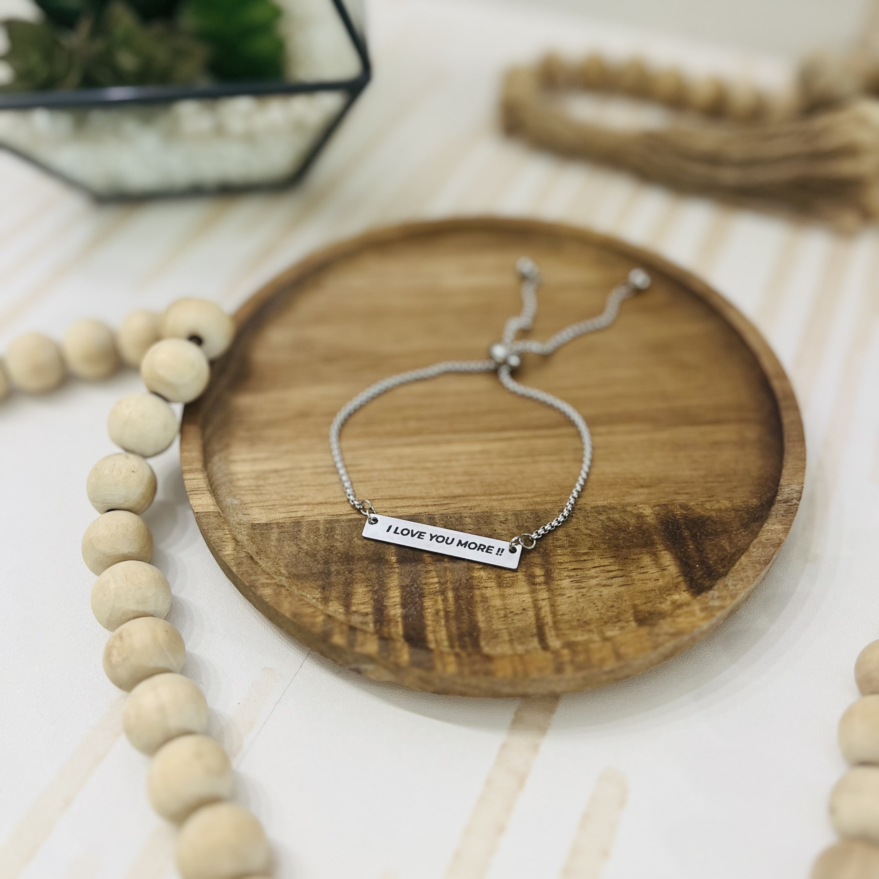 Customizable Stainless Steel Bracelet - Silver