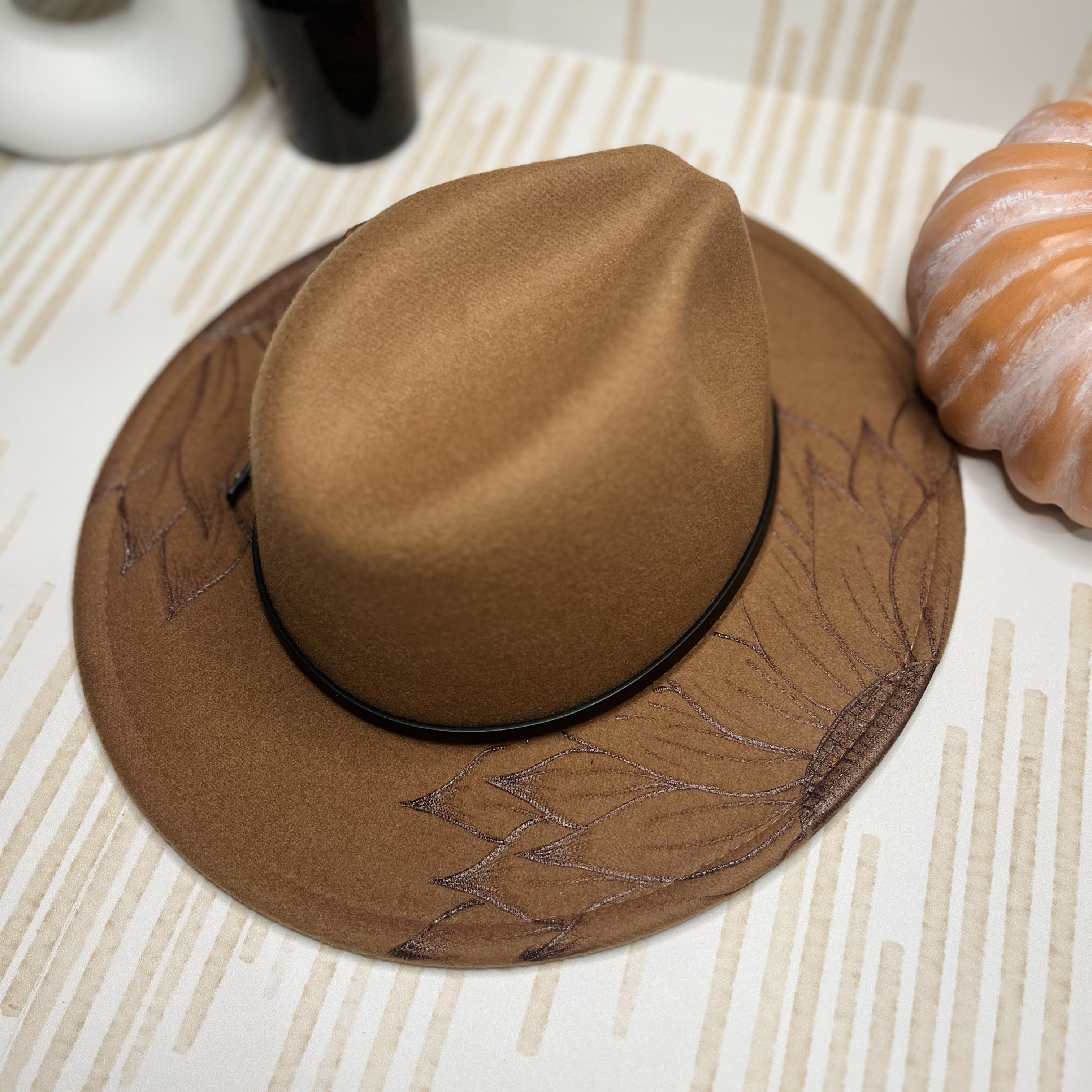 Sunflower Fedora - Brown