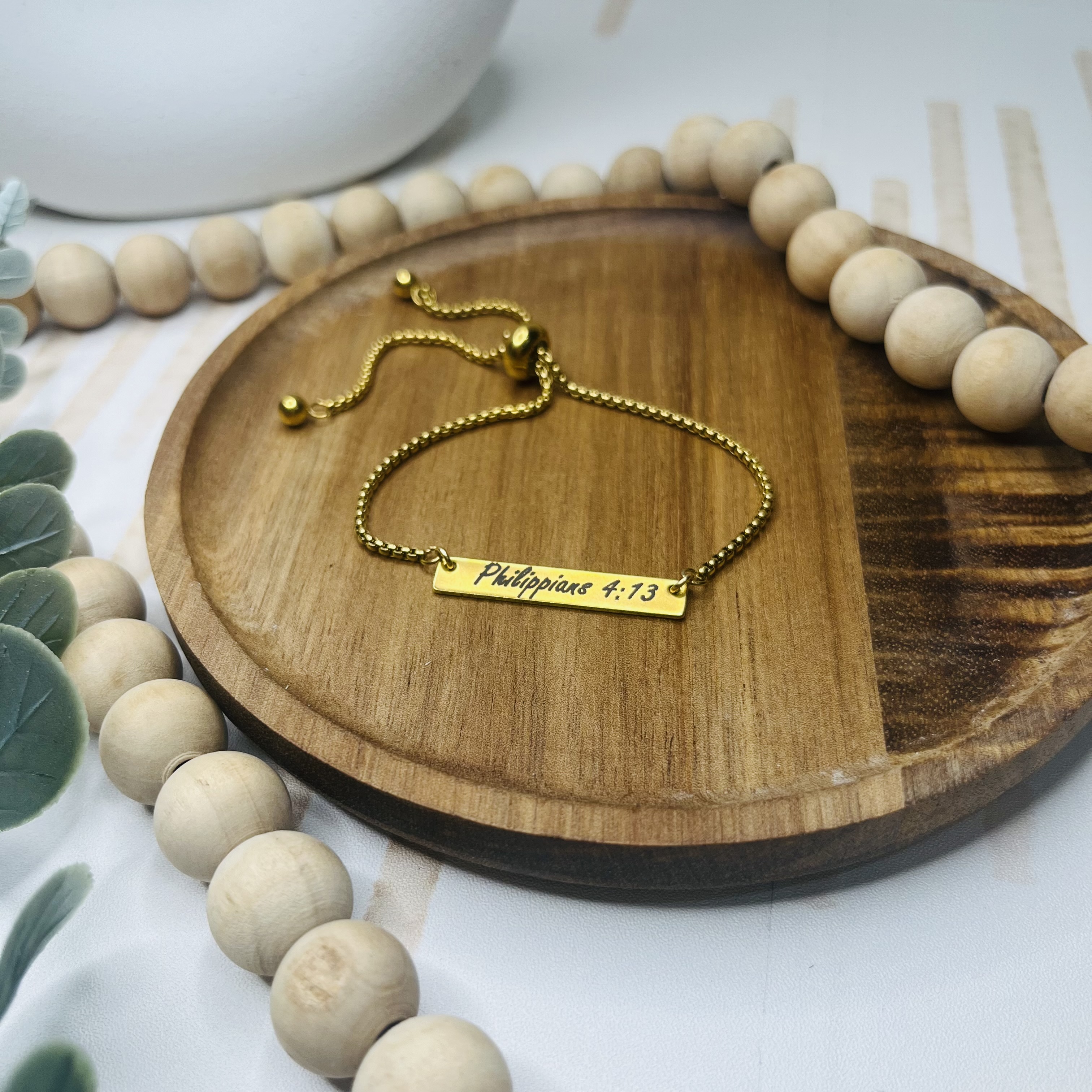 Customizable Stainless Steel Bracelet - Gold